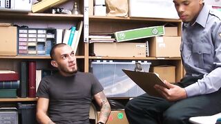 BoyPunish.com - Young tattooed shoplifter's raw, intense ass fucking by an ebony guar