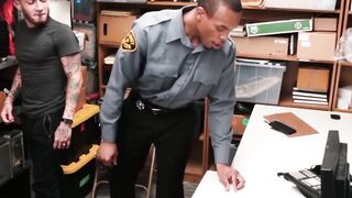BoyPunish.com - Young tattooed shoplifter's raw, intense ass fucking by an ebony guar