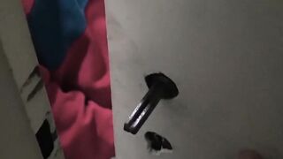LecheLatinos.com - Straight Latino's shady bathroom blowjob and bareback fuck