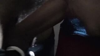LecheLatinos.com - Straight Latino's shady bathroom blowjob and bareback fuck