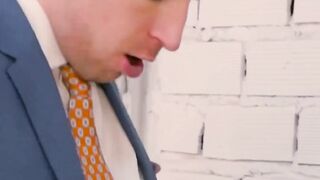 PlayingMen.com - Hardcore businessmen hammer ass after throat fucking with relentless