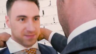 PlayingMen.com - Hardcore businessmen hammer ass after throat fucking with relentless