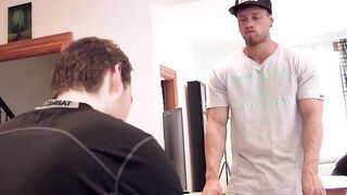 MaskXXX.com - Hot trivia quiz leads to interracial BJ and self-pleasure