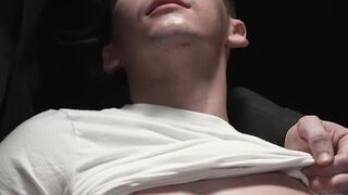 Aidan Fox's eager hole oiled and dildo fucked by suited Legrand Wolf