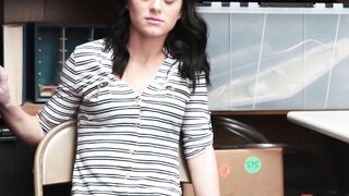 ShopliftersPunished.com - Cute teen with sexy tatts bent over the security office des