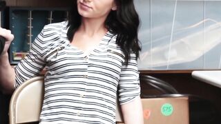 ShopliftersPunished.com - Cute teen with sexy tatts bent over the security office des