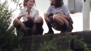 NipponPissTV.com - Real Japanese schoolgirls peeing in the outdoors openly