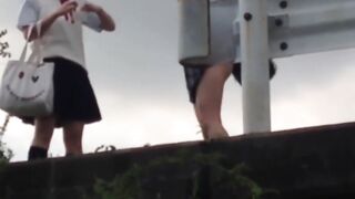 NipponPissTV.com - Real Japanese schoolgirls peeing in the outdoors openly