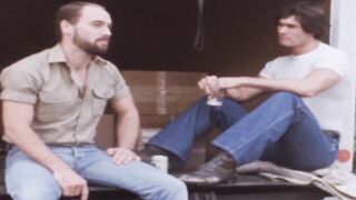 RetroDudes.com - Classic homosexual studs enjoy wild threeway ass banging