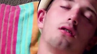 TwinkUndie.com - JD's anal fingering and big stiff cock stroke session