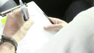 Hot teen trying to pass her driving test