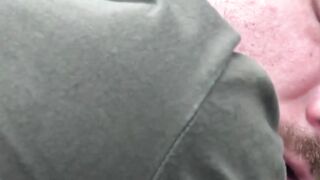 LecheLatinos.com - Pierced Latino sucks dick POV before an outdoor raw fuck