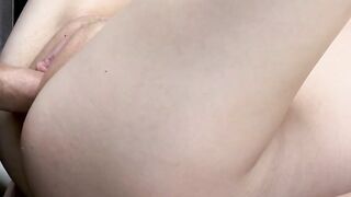 Cute babe shows her big boobs to guard who fucks her hard