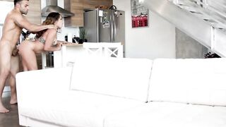 Busty Keilani Kita pounded hardcore by stepbro in kitchen