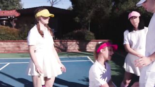 Teens turn a tennis match into reverse gangbang