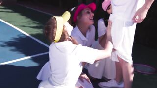Teens turn a tennis match into reverse gangbang