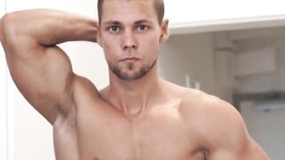 MaskXXX.com - Beefy policeman Angelo Godshack masturbating on patrol with passion