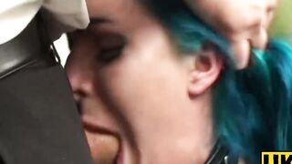 UKSubSluts.com - Pierced young slut's tight ringpiece ruined with a big cock