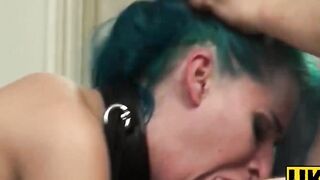 UKSubSluts.com - Pierced young slut's tight ringpiece ruined with a big cock