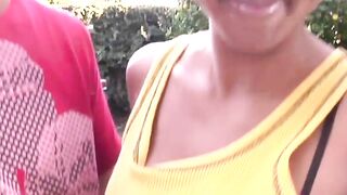Cute ebony babe Evanni Solei drilled hardcore after sucking cock