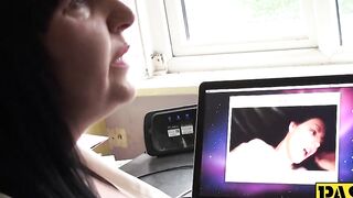 UK babe with big boobs gets her fat ass spanked during sex