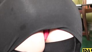 Wicked UK girl gets her face slapped while she fucks hard