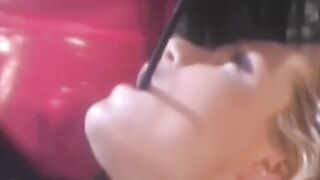 Busty blond lesbian spreads her legs for didlo and fingers