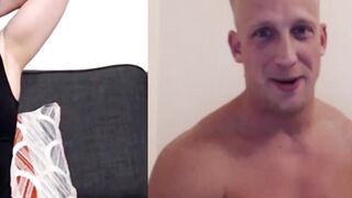 British MILF double webcam pussy play and jerking off