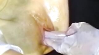 Sub dyke with small tits roughly dominated by kinky dyke