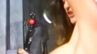 Sub dyke with small tits roughly dominated by kinky dyke