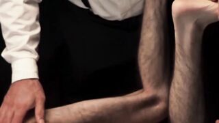 Jaden Dreams' groans in a dildo session with bearded Felix Kamp