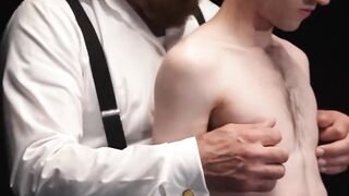 Jaden Dreams' groans in a dildo session with bearded Felix Kamp