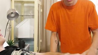 BoysHD.com - Adam Barnes gets a stepbrother's hot and sloppy blowjob