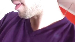 Young Walker slides his perfect cock in and outÂ  into his clear Fleshjack