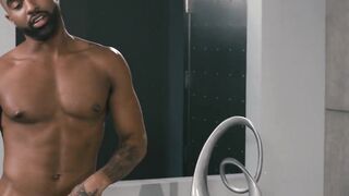 MaleNoir.com - Hardcore anal threesome with black stud fucking latin jock hard and ro