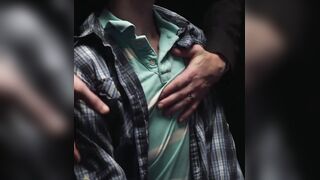 Suited Eli Bennet's massive load with suited Legrand Wolf's cock