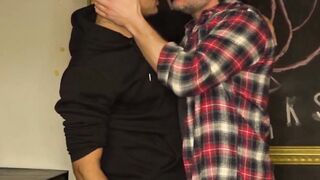 Inked twink Arturo Santos groaned hard in getting a deep ramming by stud dad Hans Ber