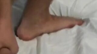 Hunk jock Tyler Andrews wets his boxers with precum and plays his cock