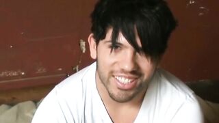 RealAltGuys.com - Good looking emo twink jacks off his hairy dick solo and shoots his