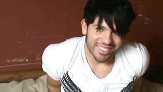 RealAltGuys.com - Good looking emo twink jacks off his hairy dick solo and shoots his