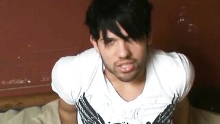 RealAltGuys.com - Good looking emo twink jacks off his hairy dick solo and shoots his