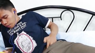 TwinkysFeet.com - Asian twink takes his socks off and teases before cumming hard and