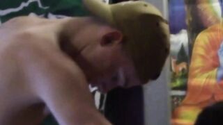 Horny twink gets banged hard and raw by fraternity men
