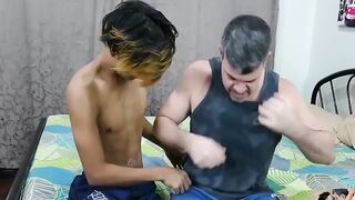 PinoyBoys.com - Virgin Clarke loves being tickled and hard fucked by old perv