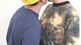 OTBXXX.com - Latino twink shoots cum while riding his lover's rock solid dick like a
