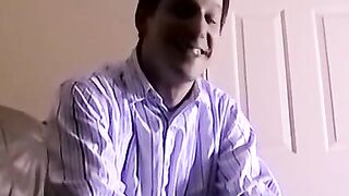 JoeSchmoeXXX.com - Horny amateur dude strokes his fat dick and gets a blowjob