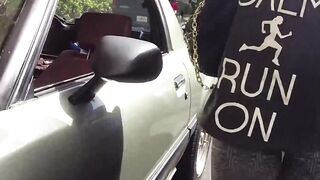 Handsome babe sells her junk car by banging in pawnshop
