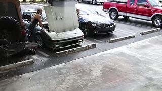 Handsome babe sells her junk car by banging in pawnshop
