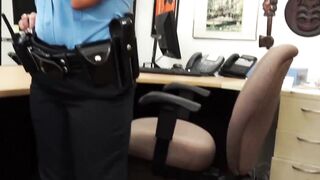 Slutty policewoman fucks with pawnbroker for extra money