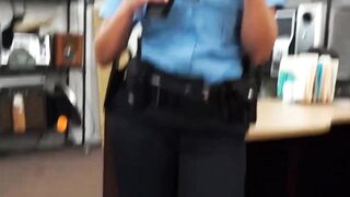 Slutty policewoman fucks with pawnbroker for extra money